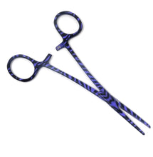 Load image into Gallery viewer, Purple Zebra Full Coated Mosquito Hemostat Forceps 5.5" Straight