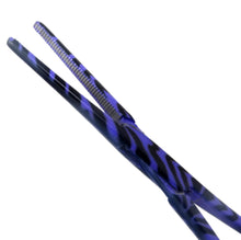 Load image into Gallery viewer, Purple Zebra Full Coated Mosquito Hemostat Forceps 5.5" Straight