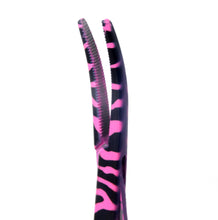 Load image into Gallery viewer, Pink Zebra Coated Full Pattern Mosquito Hemostat Forceps 5.5" Curved
