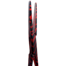 Load image into Gallery viewer, Red Zebra Coated Full Pattern Mosquito Hemostat Forceps 5.5" Straight