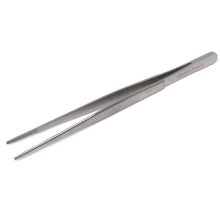 Load image into Gallery viewer, Kitchen Tweezers Stainless Steel Food Tongs Straight Serrated Tips 8" Long Tweezers for Serving, Garnishing, Plating Needs