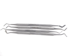 Load image into Gallery viewer, 4 Pcs Dental Composite Plastic Filling Restorative Double Ended Stainless Steel Instruments