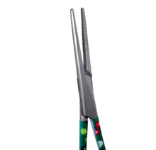 Load image into Gallery viewer, Hemostat Forceps 5.5" (14cm) Straight Serrated Jaws, Stainless Steel, Gardenia Handle