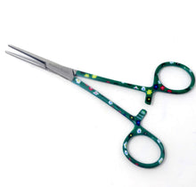 Load image into Gallery viewer, Hemostat Forceps 5.5" (14cm) Straight Serrated Jaws, Stainless Steel, Gardenia Handle