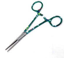 Load image into Gallery viewer, Hemostat Forceps 5.5" (14cm) Straight Serrated Jaws, Stainless Steel, Gardenia Handle