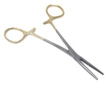 Load image into Gallery viewer, Gold Handle Kelly Hemostat Forceps 5.5" Straight, Premium