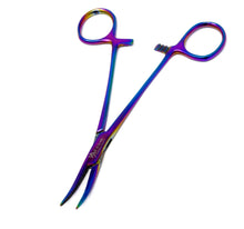 Load image into Gallery viewer, Multi Color Rainbow Mosquito Hemostat Forceps 5" (12.7cm) Curved