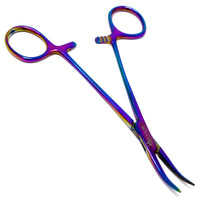Load image into Gallery viewer, Multi Color Rainbow Mosquito Hemostat Forceps 5" (12.7cm) Curved
