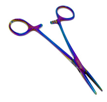Load image into Gallery viewer, Multi Color Rainbow Mosquito Hemostat Forceps 5" (12.7cm) Straight