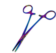 Load image into Gallery viewer, Multi Color Rainbow Mosquito Hemostat Forceps 5" (12.7cm) Straight