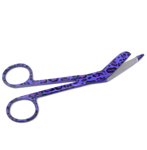 Stainless Steel 5.5" Bandage Lister Scissors for Nurses & Students Gift, Purple Panther