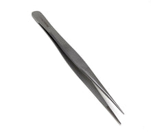 Load image into Gallery viewer, Dissecting Forceps Stainless Steel Micro Fine Point Serrated Tips 5.5" Straight Tweezers
