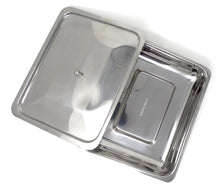 Load image into Gallery viewer, Stainless Steel Medical Sterilizer Box Instrument Organizer Storage Bin with Lid & Knob - 10L x 8W x 2H