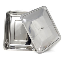 Load image into Gallery viewer, Stainless Steel Medical Sterilizer Box Instrument Organizer Storage Bin with Lid & Knob - 10L x 8W x 2H
