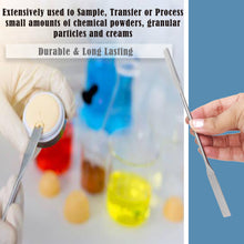 Load image into Gallery viewer, Stainless Steel Double Ended Micro Lab Spatula Sampler, Square & Round End, 9" Length