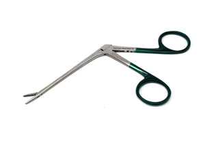 New German Hartman Alligator Forceps 3.5" Serrated Jaws with Metallic Green Rings ENT Instruments