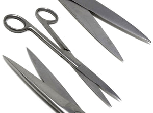 Lab Dissecting Scissors, Sharp/Sharp, 6.5", Straight, Stainless Steel
