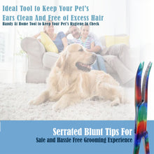 Load image into Gallery viewer, Pet Ear Hair Pulling Serrated Ratchet Forceps, Stainless Steel Grooming Tool, Tie & Die 5.5" CRV