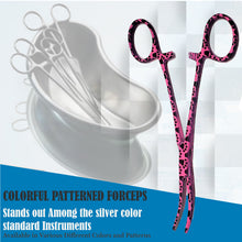 Load image into Gallery viewer, Dog Cat Ear Cleaning Forceps 5.5" CRV Pet Hair Pulling Clamp Tweezers Grooming, PINK Paws