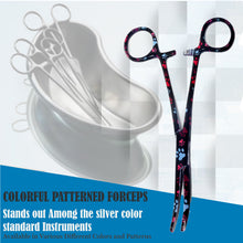 Load image into Gallery viewer, Dog Cat Ear Cleaning Forceps 5.5" CRV Pet Hair Pulling Clamp Tweezers Grooming, BLACK Multi Paws