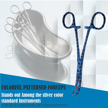 Load image into Gallery viewer, Dog Cat Ear Cleaning Forceps 5.5" CRV Pet Hair Pulling Clamp Tweezers Grooming, BLUE Paws