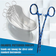 Load image into Gallery viewer, Dog Cat Ear Cleaning Forceps 5.5" STR Pet Hair Pulling Clamp Tweezers Grooming, BLUE Paws