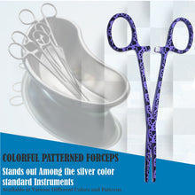 Load image into Gallery viewer, Dog Cat Ear Cleaning Forceps 5.5" STR Pet Hair Pulling Clamp Tweezers Grooming, PURPLE Paws