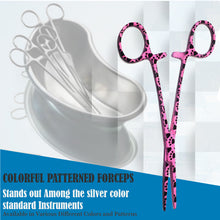 Load image into Gallery viewer, Dog Cat Ear Cleaning Forceps 5.5" STR Pet Hair Pulling Clamp Tweezers Grooming, PINK Paws