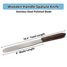 Load image into Gallery viewer, Stainless Steel Lab Spatula with Wooden Handle, 6" Blade, 1" Blade Width, 10.4" Total Length