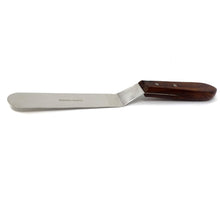 Load image into Gallery viewer, Cake Decorating Angled Icing Spatula, Stainless Steel 8" Offset Polished Blade Knife, Wood Handle