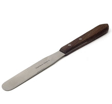 Load image into Gallery viewer, Stainless Steel Lab Spatula with Wooden Handle, 4" Blade, 0.62" Blade Width, 8" Total Length