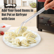 Load image into Gallery viewer, Kitchen Tweezers Stainless Steel Food Tongs Angled Serrated Tips 12" Large Tweezers for Commercial & Home Kitchen Use