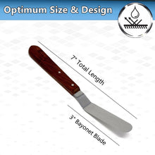 Load image into Gallery viewer, Cake Decorating Angled Icing Spatula, Stainless Steel 3" Offset Polished Blade Knife, Wood Handle