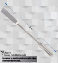 Load image into Gallery viewer, Micro Spatula 6" Double Ended Scoop Spoon Half Round & Flat End Lab Pharmacy Sampler Stainless Steel
