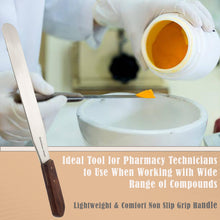 Load image into Gallery viewer, Stainless Steel Lab Spatula with Wooden Handle, 10" Blade, 1.5" Blade Width, 15.2" Total Length