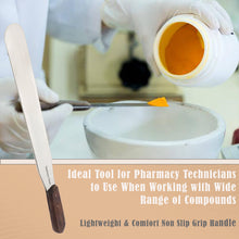 Load image into Gallery viewer, Stainless Steel Lab Spatula with Wooden Handle, 12" Blade, 1.75" Blade Width, 17.25" Total Length
