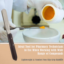 Load image into Gallery viewer, Stainless Steel Lab Spatula with Wooden Handle, 3" Blade, 0.62" Blade Width, 7" Total Length