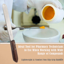 Load image into Gallery viewer, Stainless Steel Lab Spatula with Wooden Handle, 8" Blade, 1.25" Blade Width, 12.4" Total Length