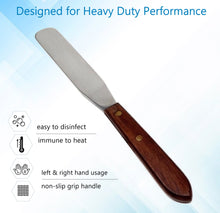 Load image into Gallery viewer, Stainless Steel Spatula Kitchen Utensil Chefs Knives Baking Tool - 3" Polished Blade, Wood Handle
