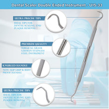 Load image into Gallery viewer, Scaler U15/33 Double Ended Oral Hygiene Care Stainless Steel Dental Tool