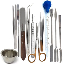 Load image into Gallery viewer, 12 Pcs Stainless Steel Lab Spatulas Micro Scoop Sampling Mixing Pipette Bowl Forceps