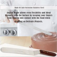 Load image into Gallery viewer, Cake Decorating Angled Icing Spatula, Stainless Steel 7" Offset Polished Blade Knife, Wood Handle