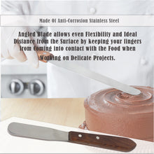 Load image into Gallery viewer, Stainless Steel Spatula Kitchen Utensil Chefs Knives Baking Tool - 3" Polished Blade, Wood Handle