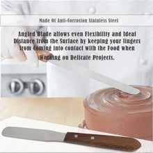 Load image into Gallery viewer, Stainless Steel Spatula Kitchen Utensil Chefs Knives Baking Tool - 4" Polished Blade, Wood Handle