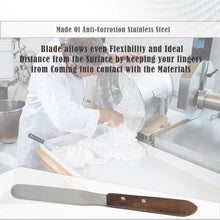 Load image into Gallery viewer, Stainless Steel Lab Spatula with Wooden Handle, 4" Blade, 0.62" Blade Width, 8" Total Length