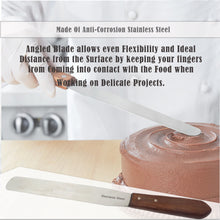 Load image into Gallery viewer, Stainless Steel Spatula Kitchen Utensil Chefs Knives Baking Tool - 8" Polished Blade, Wood Handle