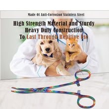 Load image into Gallery viewer, Pet Ear Hair Pulling Serrated Ratchet Forceps, Stainless Steel Grooming Tool, Tie & Die 5.5" CRV