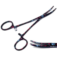 Load image into Gallery viewer, Dog Cat Ear Cleaning Forceps 5.5" CRV Pet Hair Pulling Clamp Tweezers Grooming, BLACK Multi Paws