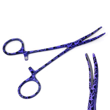 Load image into Gallery viewer, Dog Cat Ear Cleaning Forceps 5.5" CRV Pet Hair Pulling Clamp Tweezers Grooming, PURPLE Paws