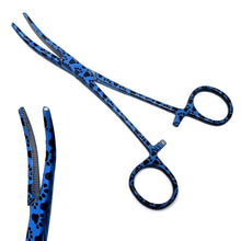 Load image into Gallery viewer, Dog Cat Ear Cleaning Forceps 5.5" CRV Pet Hair Pulling Clamp Tweezers Grooming, BLUE Paws